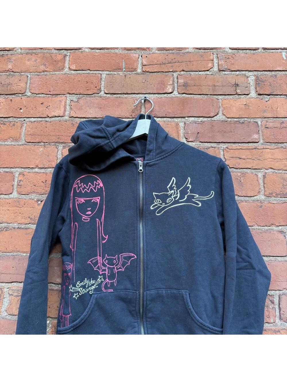 Vintage Emily the strange zip up hoodie 00s S